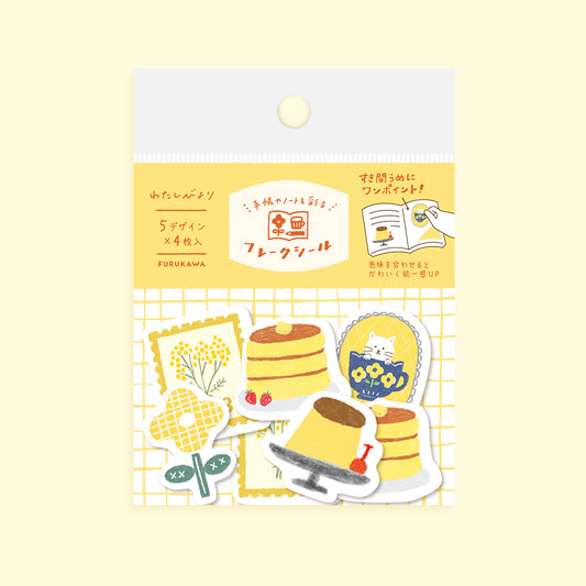 Yellow elements Washi Flake Stickers