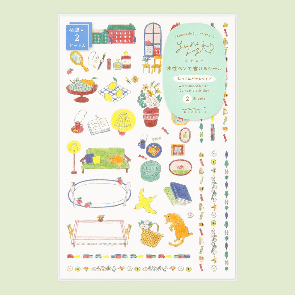Yuru Log Sticker Two Sheets Daily Life
