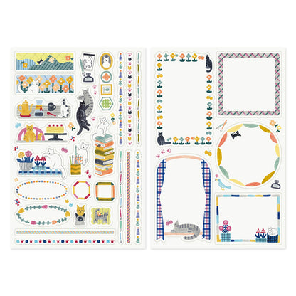 Yuru Log Sticker Two Sheets Cat