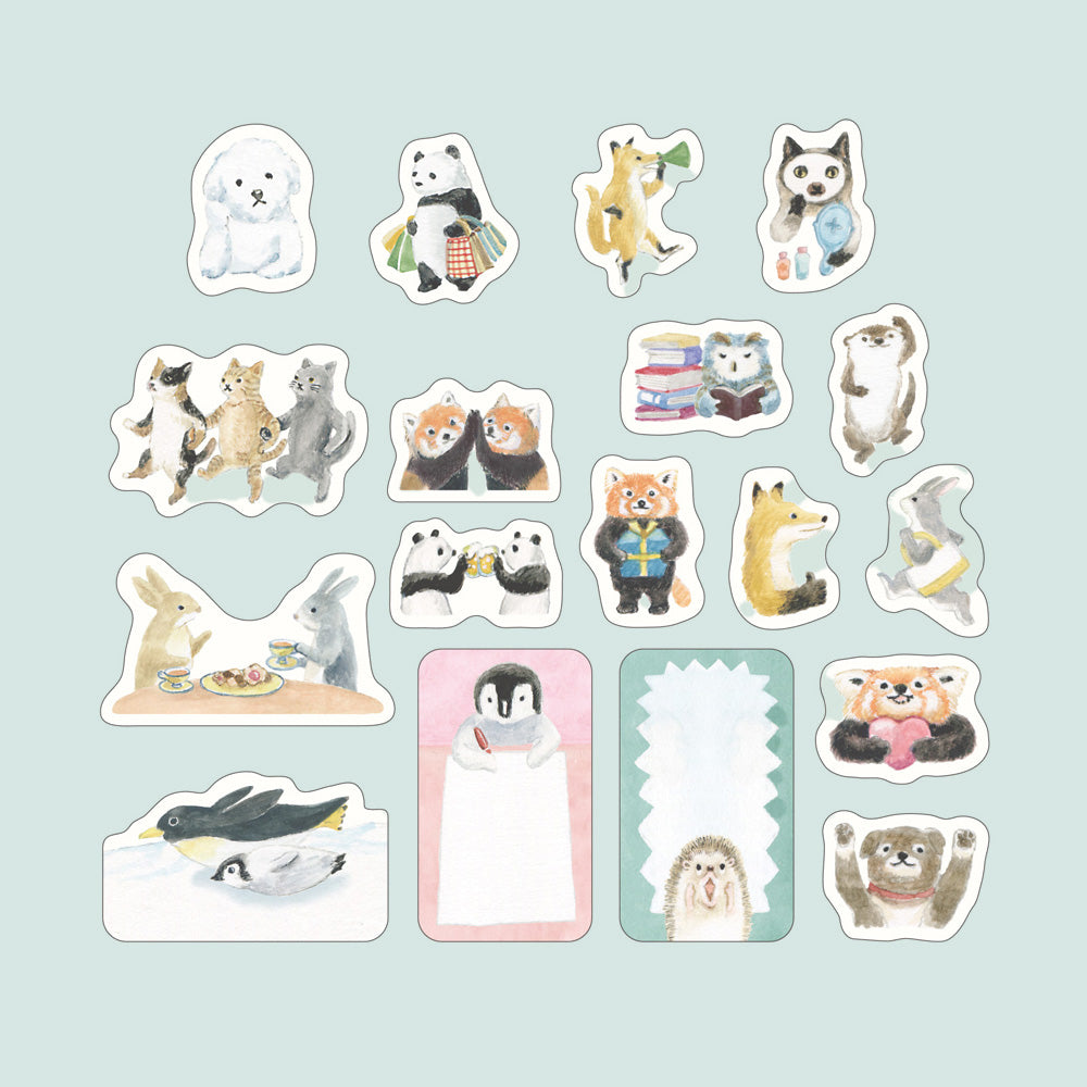 Yuru Log Roll Sticker Animal Emotions