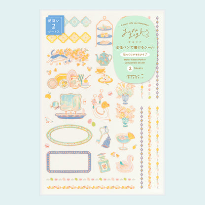 Yuru Log Sticker Two Sheets Travel & Hotel
